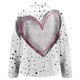 thumbnail image 5 of Gkeoshab Valentine Women Retro Print Bohemian Shirt Exquisite Hemp Button-Down V-Neck Blouse Vintage Boho Chic Top Grey S, 5 of 5