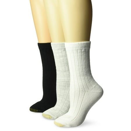 

Gold Toe Women s Ultra Soft and Cozy Geo Crew Socks 3 Pairs Light Grey/White/Black Shoe Size: 6-9