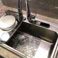 thumbnail image 5 of SPOORYYO 1 Pack Sink Mat for Kitchen Sink, Charcoal Gray PVC Protector with Pebble Design, Dish Drying Mat for Stainless Steel and Porcelain Sinks, 15.8 x 12 Inch, 5 of 6