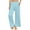 2-1-Light Blue, variant on SELONE Green Womens Pants Wide Leg Mid Waist Plus Size Lounge Pants Wide Leg Cropped Trouser Pants Loose Casual Long Beach Pants Pull on Solid Soft Lightweight Comfy M Tall Breathable Summer Clothes