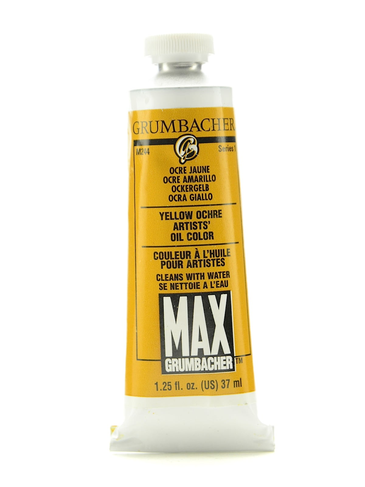 Max Water Miscible Oil Colors yellow ochre, 1.25 oz. (pack of 2