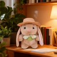 thumbnail image 2 of Plush Bunny Soft & Cuddly Plush Rabbit Toy Washable – Cute Rabbit Plush Toys, Rabbits with Hat, Animal Bunny Rabbit Plush Toy Gifts for Children, Easter Rabbit Gifts, 2 of 6