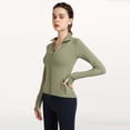 thumbnail image 5 of Traje de yoga de otoño e invierno de manga larga de secado rápido para fitness, running, yoga, chaqueta, blusa deportiva para mujer, 5 of 5