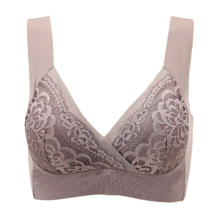 Women Push Up Floral Lace Bra Seamless Thin Cup Silk Bra Full Cup Sexy Lace  Bras Ladies Bralette 