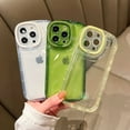 thumbnail image 6 of Compatible with iPhone 14 Pro Case with Clear Kickstand Creative Protective Design Case with Camera Holder for TPU Slim Shockproof Cool Phone Case for iPhone 14 Pro-Green, 6 of 8
