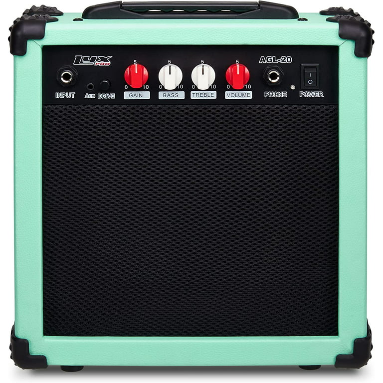 streep werkelijk leven LyxPro 20 Watt Electric Guitar Amplifier with Built-in Speaker, Green -  Walmart.com