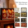 thumbnail image 3 of DIY Mini Museums Silhouette Box, Shadow Box Frame Display Case, Retro Gold Frame & Figures, Personalized Photo Shadow Boxes Display, Gift Ideas for Valentine's Day, Anniversary or Wedding, 3 of 9