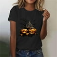 thumbnail image 5 of Inverlee Halloween Shirts for Women Plus Size Pumpkin Ghost Graphic Tees Trendy Round Neck T-shirt Short Sleeve Dressy Casual Blouse Tops Halloween Party Supplies, 5 of 5