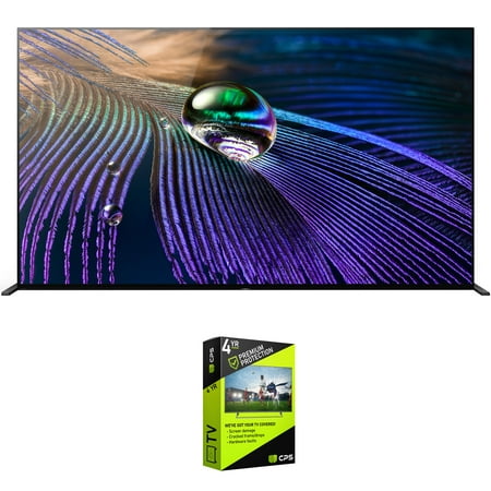 Sony XR65A90J 65 inch OLED 4K HDR Ultra Smart TV 2021 Model Bundle with Premium 4 Year Extended Protection Plan