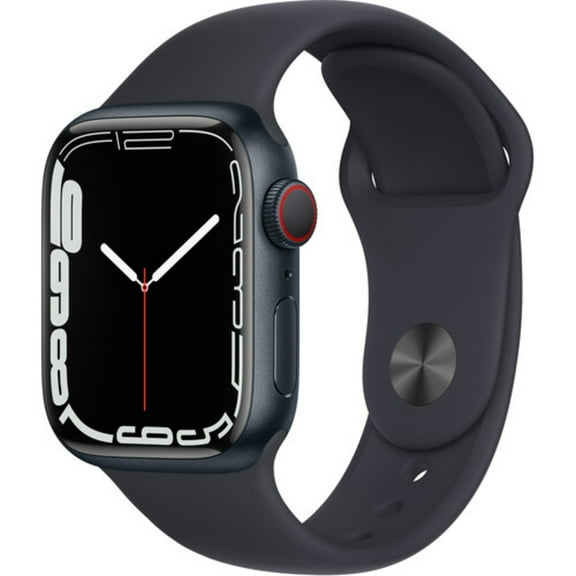 Restored Apple Watch Series 7 (GPS Cellular, 41mm) - Midnight - Aluminum Case - Midnight Sport Band (Refurbished)