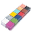 thumbnail image 1 of Paleta cosmética profesional de 12 colores de 3,4 oz, paleta de maquillaje corporal DIY a base de agua de secado rápido para fiesta, 1 of 8