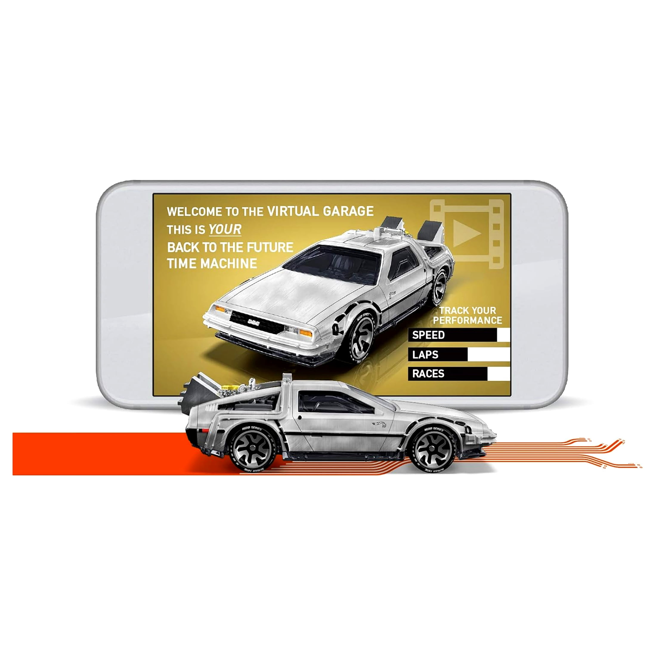 Free Shipping! Back to the Future Time Machine Hot Wheels ID