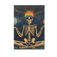 thumbnail image 6 of Yayeee Garden Flag 12" x 18" Double Sided Outdoor Yard Lawn Holiday Decorations, Skeleton with Rainbow, 6 of 6