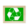 thumbnail image 1 of Recycle Green Square Warning Mark Desktop Photo Frame Picture Art Decoration Painting 6x8 inch, 1 of 3