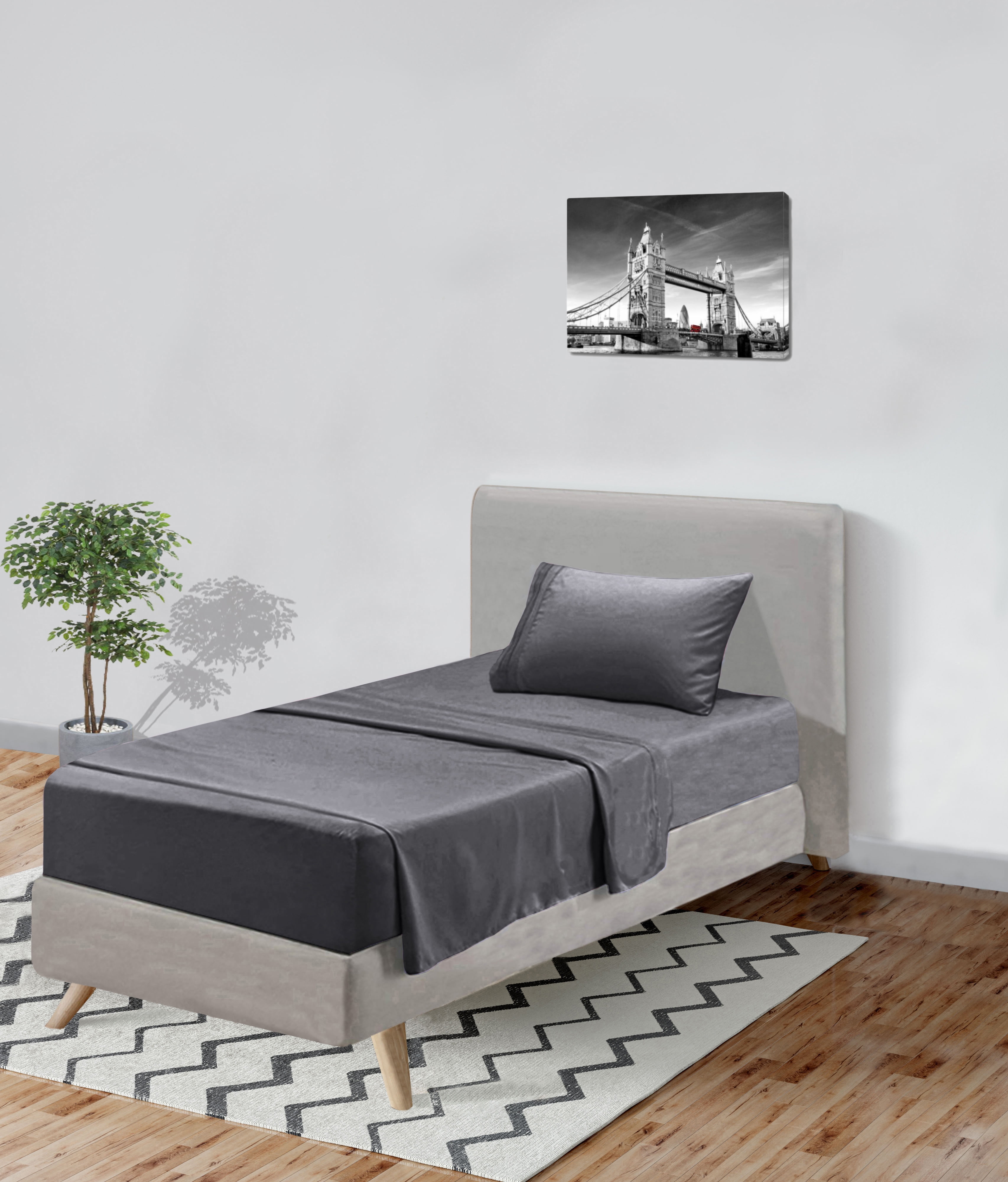 Twin/Twin XL Size Sheet Set, Luxury Bamboo Derived Bed Sheets, Softer