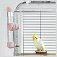 thumbnail image 7 of Duslogis Bird Drinker Waterer Parakeet Water Dispenser for Cage Bird Drinking Water Bottle Parrot Automatic Drinking Device for Budgie Cockatiel Lovebirds Canary Finch (9.4oz/220ml, Pink), 7 of 7