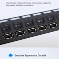 thumbnail image 3 of Concentrador USB JDL-A7 de 7 puertos con interruptores independientes y LED indicadores, diseño compacto y funcional para alta velocidad de transferencia USB 2.0., 3 of 6