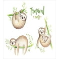 thumbnail image 3 of Ambesonne Sloth Duvet Cover Set, Palm Leaves, 2-Calking, Pale Brown Green, 3 of 7