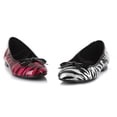 thumbnail image 1 of ELLIE 013-ZEBRA KIDS 0" Heel Zebra Ballet Slipper. Children's Flat Bow tie, 1 of 4