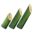 thumbnail image 5 of Floral Arrangement Vase Bamboo Flower Pot Artistic Modern Style Rustic Planter Green 3Pcs, 5 of 5