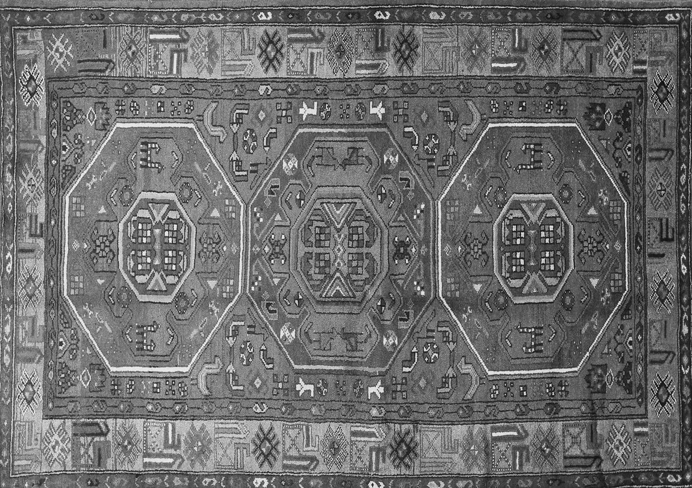 Ahgly Company Indoor Rectangle Persian Gray Traditional Area Rugs, 4' x