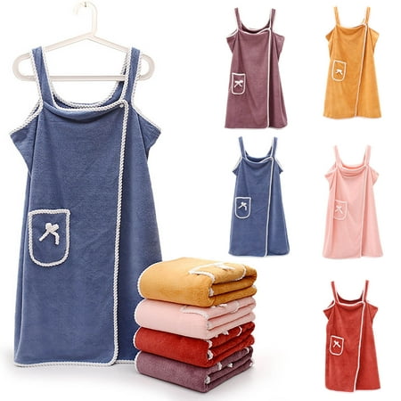 Bath Towels Pocket Pocket Coral Velvet Can Wear a Bath Towel Shower Home Soft and Absorbent Cute Strap Bath Skirt Pink Bath Towels Pocket Pocket Coral Velvet Can Wear a Bath Towel Shower Home Soft and Absorbent Cute Strap Bath Skirt Pink