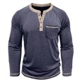 thumbnail image 3 of Akiihool Men's Graphic Tees Men's T-Shirts Long Sleeve Crew Neck T Shirts Casual Classic Basic Tee Shirts Navy,S, 3 of 6