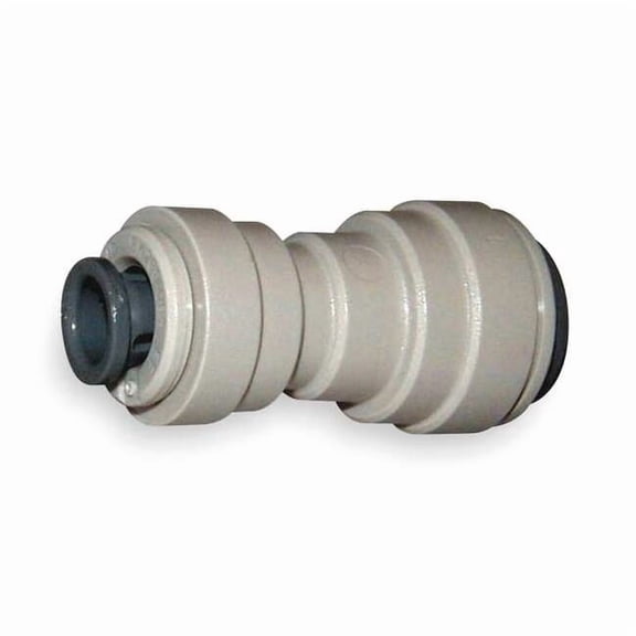 Push-Fit Union Fitting, 3/8 in x 1/4 in Tube Size, Acetal, Gray, 10 PK