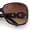 Brown Frame - Gradient Brown Lens, variant on Womens Oversized Rectangular Rhinestone Encrusted Chain Arm Fashion Sunglasses Brown Frame - Gradient Brown Lens