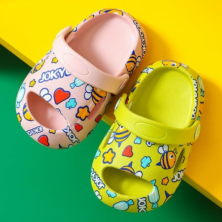 

New Kids Slippers for Boys Girls Cartoon Shoes 1-6 Years Non-slip Flip Flops Baby Beach Shoes Summer Toddler Slippers