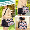 thumbnail image 5 of FORMRS Insulated Lunch Bag Unisex Large Capacity with Shoulder Strap, White Geometric, 5 of 6