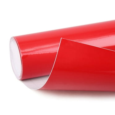 Unique Bargains Gloss Red Bubble Free Self Adhesive Car Vinyl Film Wrap Sticker Decal 60" x 12"