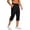 Black, variant on Mens Casual Style Athletic Fit Drawstring Waist Elastic Waist Capri Pants Drawstring Closure Zipper Pockets Green S