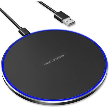 QSCQ Wireless Charger 10W Fast Charging Station Pad for iPhone 13/13 Pro/13 Pro Max/13 Mini/12/SE/11/X/XR/8, Samsung Galaxy, AirPods/AirPods Pro, Huawei Mate 20 Pro/Mate 30/P50