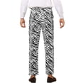 thumbnail image 3 of Pantalones impresos INSPIRE CHIC para hombre, pantalones rectos con estampado de leopardo, 34, negro y blanco, 3 of 5