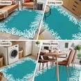 thumbnail image 6 of Sea White Coral Washable Area Rugs 3'x5', Marine Green Background Modern Art Low Pile Throw Living Room Rug Non-Slip Sturdy Edge Binding Carpet for Indoor Entryway Bedside Kitchen, 6 of 9