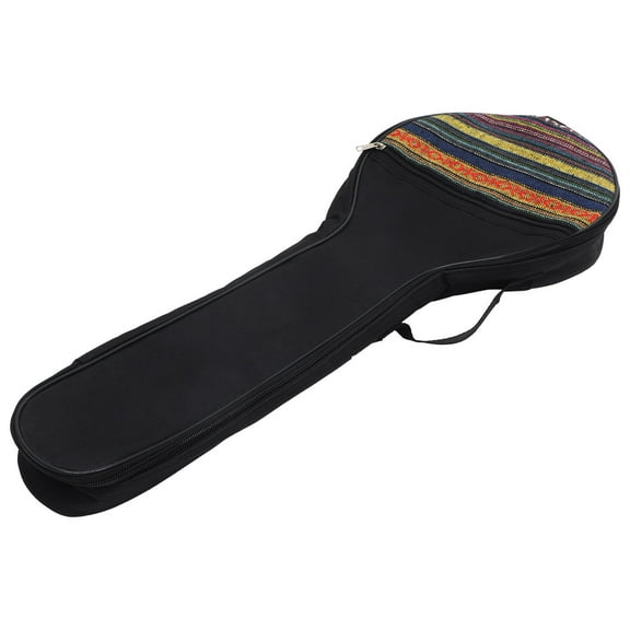 Banjo Case for 4-String Banjo Ukulele, Country Style Cotton Gig Bag, Black Carrying Case for Travel and Performance