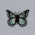 thumbnail image 2 of Dalix Butterfly Embroidered Cotton Relaxed Fit Flowy Short Sleeve Crewneck Tee Shirt Womens in Athletic Heather M Medium, 2 of 5