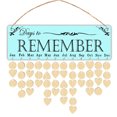 thumbnail image 1 of Yasu Wooden Wall Hanging DIY Calender Birthday Reminder Plaque Pendant Home Decor, 1 of 8