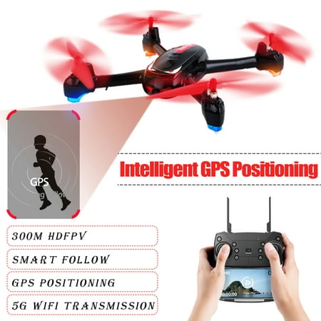 GPS Smart Follow Me 5G Wifi 1080P HD Camera FPV RTF RC Drone Aircraft Quadcopter Helicopter with Altitude Hold,  Headless Mode, Flight Point of Interest (Best Flight Controller For Hexacopter)