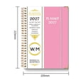 thumbnail image 4 of 2026-2027 Weekly & Monthly Planner, Calendar Notebook, A5 Spiral Bound Organizer with Tabs, Pink Hardcover Schedule Book for Work & Daily Planning, 4 of 7