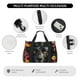 thumbnail image 4 of Fotbe Colorful Floral Black Dog Bolsa de Viaje con Estampado, Bolsa de Fin de Semana para Mujer con Compartimento para Zapatos, Bolsa de Gimnasio con Bolsillo Húmedo, 4 of 7