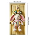 thumbnail image 3 of TOPRenddon Happy Easter Door Cover Decorations Pink Easter Bunny Eggs Door Banner Welcome Easter Banner Spring Easter Party Decorations for Front Door Wall Indoor Outdoor 70.8 x 35.4 Inch, 3 of 6