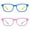 pink frame(Green Arm)+blue frame(Yellow Arm), variant on TIJN Kids Girls Blue Light Blocking Computer Glasses Flexible Silicone UV Protection 2Pack
