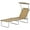 Tan, variant on Topcobe Outdoor Chaise Lounger, Collapsible Tanning Bench with UV Protection Canopy, Vibrant Blue Relaxation Seat
