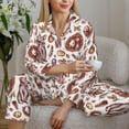 thumbnail image 4 of Wukai Rabbit And Egg Print Women's Pajama Set - Soft Long Sleeve Sleepwear for Comfort and Style-X-Large, 4 of 9
