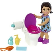 Barbie Skipper Babysitters Inc Potty-Time Set with Brunette Toddler Doll , Toilet & Accessories