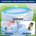 thumbnail image 3 of SereneLife 4 Gallon Portable Toilet with Extra Large Seat – Outdoor Camping Toilet with Flush, 3.2 Gallon Fresh Water Tank, Hand Sprayer, Funnel & Phone Holder for RV, Boat, Travel, Indoor/Outdoor Use, 3 of 7