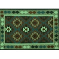 thumbnail image 1 of Ahgly Company Indoor Rectangle Oriental Turquoise Blue Traditional Area Rugs, 2' x 5', 1 of 4