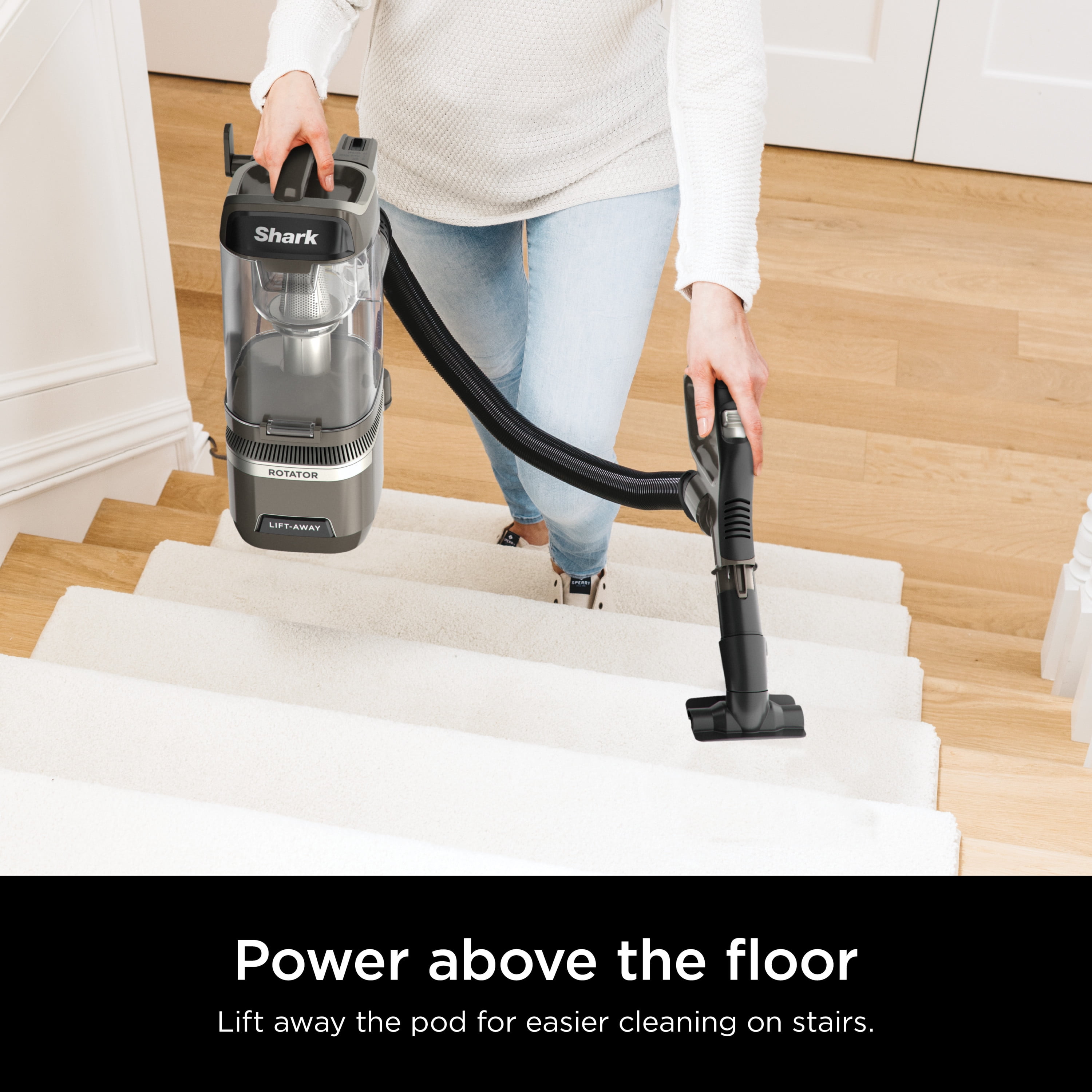 Shark Rotator Lift-Away ADV Upright Vacuum, Pet Friendly, DuoClean PowerFins Self-Cleaning Brushroll, LA500WM Gray